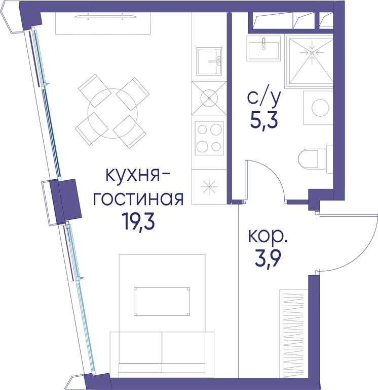 Apartment Sale, 28.5 sq. m. at Ostrov, Nizhnye Mnyovniki Street, 37Ас4, Moscow, Russia #1