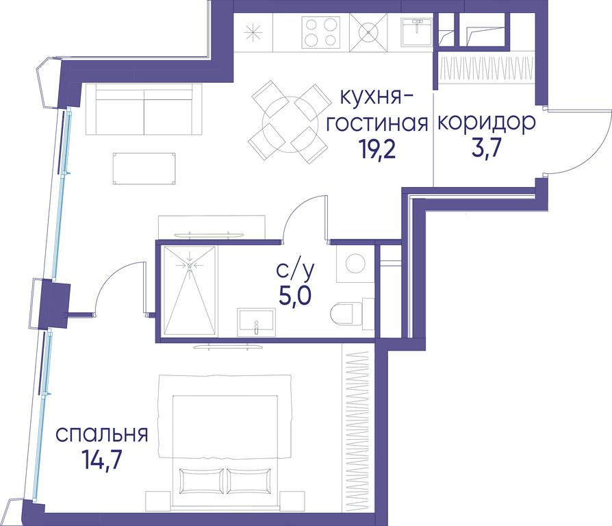 Продажа 1-комн. квартиры, 42,6 м² в ЖК «Остров», улица Нижние Мнёвники, 37Ас4, Москва, Россия #1 Продажа 1-комн. квартиры, 42,6 м² в ЖК «Остров», улица Нижние Мнёвники, 37Ас4, Москва, Россия #1