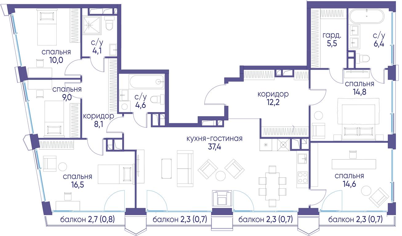 5-BD Apartment Sale, 146 sq. m. at Ostrov, Nizhnye Mnyovniki Street, 37Ас4, Moscow, Russia #1 5-BD Apartment Sale, 146 sq. m. at Ostrov, Nizhnye Mnyovniki Street, 37Ас4, Moscow, Russia #1