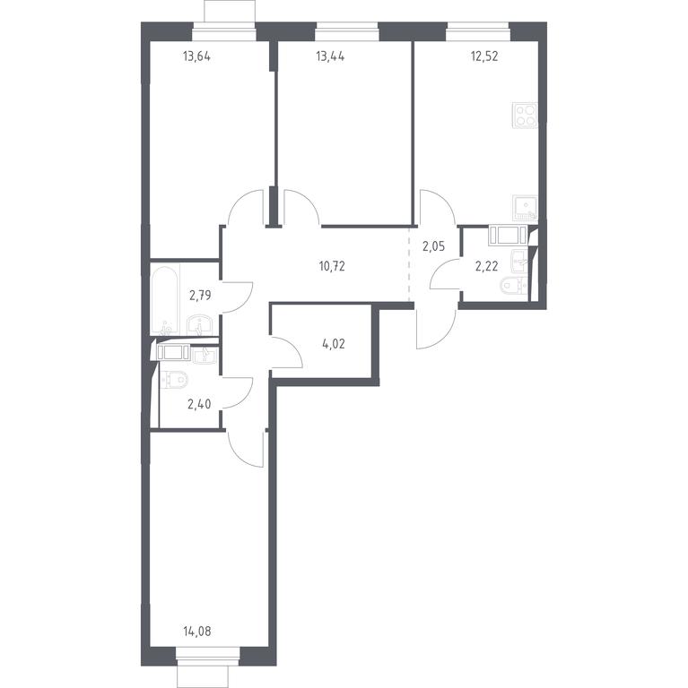 2-BD Apartment Sale, 77.88 sq. m. at Piatnitskie Luga, Pyatnitskoye Highway, 2, derevnya Yurlovo, Solnechnogorsk City District, Moscow Region, Russia #1 2-BD Apartment Sale, 77.88 sq. m. at Piatnitskie Luga, Pyatnitskoye Highway, 2, derevnya Yurlovo, Solnechnogorsk City District, Moscow Region, Russia #1