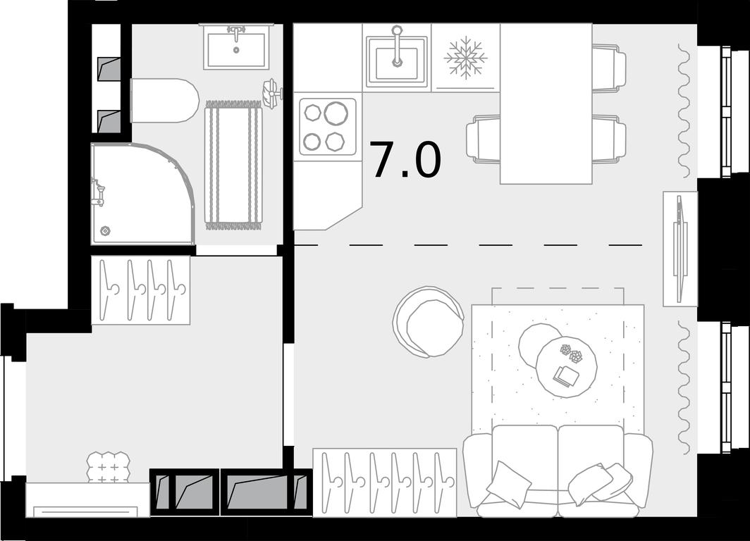 1-BD Apartment Sale, 22.7平方米 at Novaya Zvezda, Bachurinskaya ulitsa, 11, Settlement of Kommunarka, Moscow, Russia #1 1-BD Apartment Sale, 22.7平方米 at Novaya Zvezda, Bachurinskaya ulitsa, 11, Settlement of Kommunarka, Moscow, Russia #1