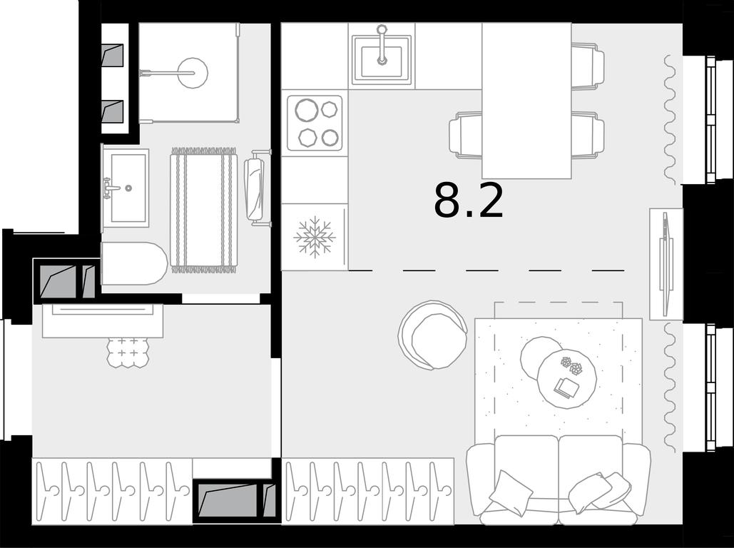 1-BD Apartment Sale, 23.9 sq. m. at Novaya Zvezda, Bachurinskaya ulitsa, 11, Settlement of Kommunarka, Moscow, Russia #1 1-BD Apartment Sale, 23.9 sq. m. at Novaya Zvezda, Bachurinskaya ulitsa, 11, Settlement of Kommunarka, Moscow, Russia #1