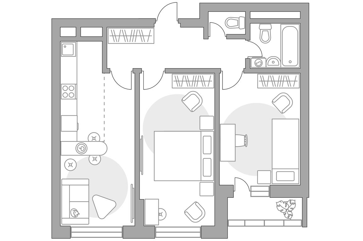 3-BD Apartment Sale, 58.78 sq. m. at Ilinois, Ilyinskiy Blind Alley, 1с1, Krasnogorsk, Moscow Region, Russia #1