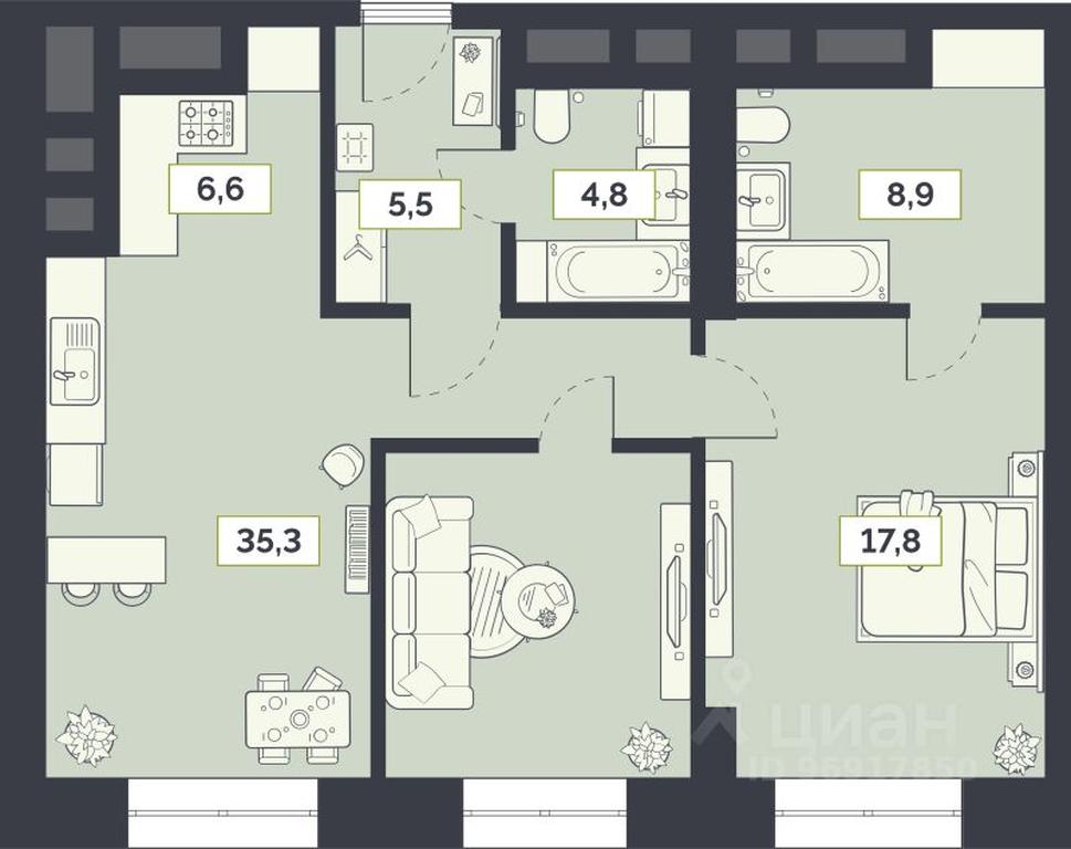 1-BD Apartment Sale, 78.9 sq. m. at Laym, Staroalekseyevskaya Street, 5А, Moscow, Russia #1 1-BD Apartment Sale, 78.9 sq. m. at Laym, Staroalekseyevskaya Street, 5А, Moscow, Russia #1