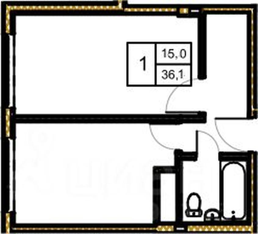 Apartment Sale, 36.1 sq. m. at Novoe Zamitino, Sadovaya ulitsa, derevnya Saburovo, Krasnogorsk Urban District, Moscow Region, Russia #1 Apartment Sale, 36.1 sq. m. at Novoe Zamitino, Sadovaya ulitsa, derevnya Saburovo, Krasnogorsk Urban District, Moscow Region, Russia #1
