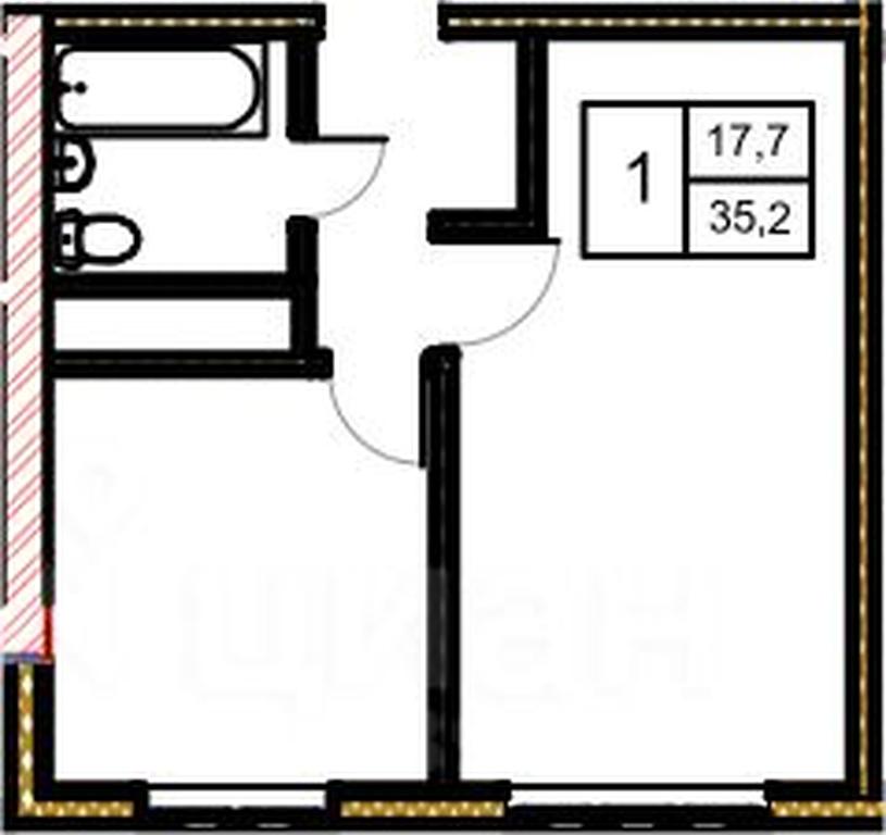 Apartment Sale, 35.2 sq. m. at Novoe Zamitino, Sadovaya ulitsa, derevnya Saburovo, Krasnogorsk Urban District, Moscow Region, Russia #1 Apartment Sale, 35.2 sq. m. at Novoe Zamitino, Sadovaya ulitsa, derevnya Saburovo, Krasnogorsk Urban District, Moscow Region, Russia #1
