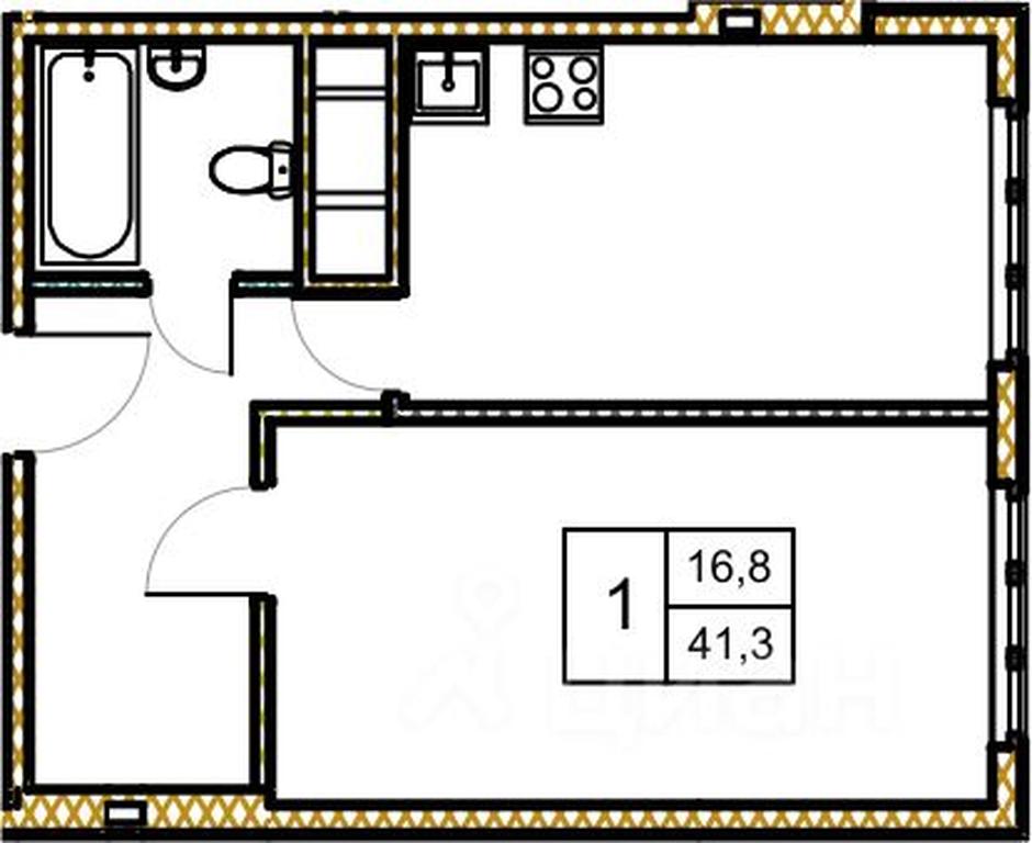 Apartment Sale, 41.6平方米 at Novoe Zamitino, Sadovaya ulitsa, derevnya Saburovo, Krasnogorsk Urban District, Moscow Region, Russia #1 Apartment Sale, 41.6平方米 at Novoe Zamitino, Sadovaya ulitsa, derevnya Saburovo, Krasnogorsk Urban District, Moscow Region, Russia #1
