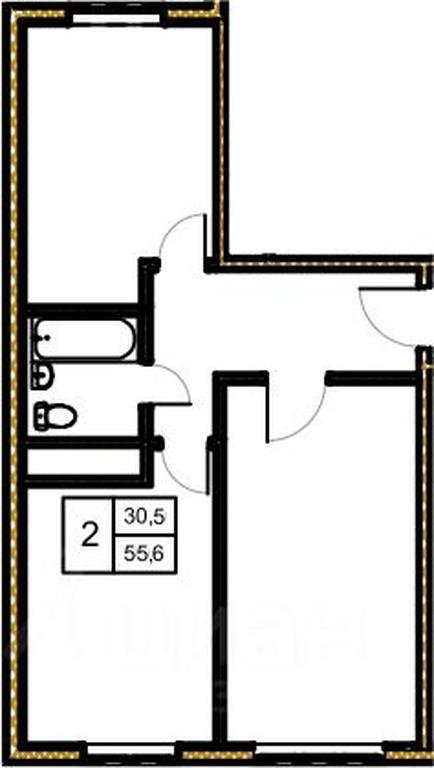 1-BD Apartment Sale, 55.6 sq. m. at Novoe Zamitino, Sadovaya ulitsa, derevnya Saburovo, Krasnogorsk Urban District, Moscow Region, Russia #1