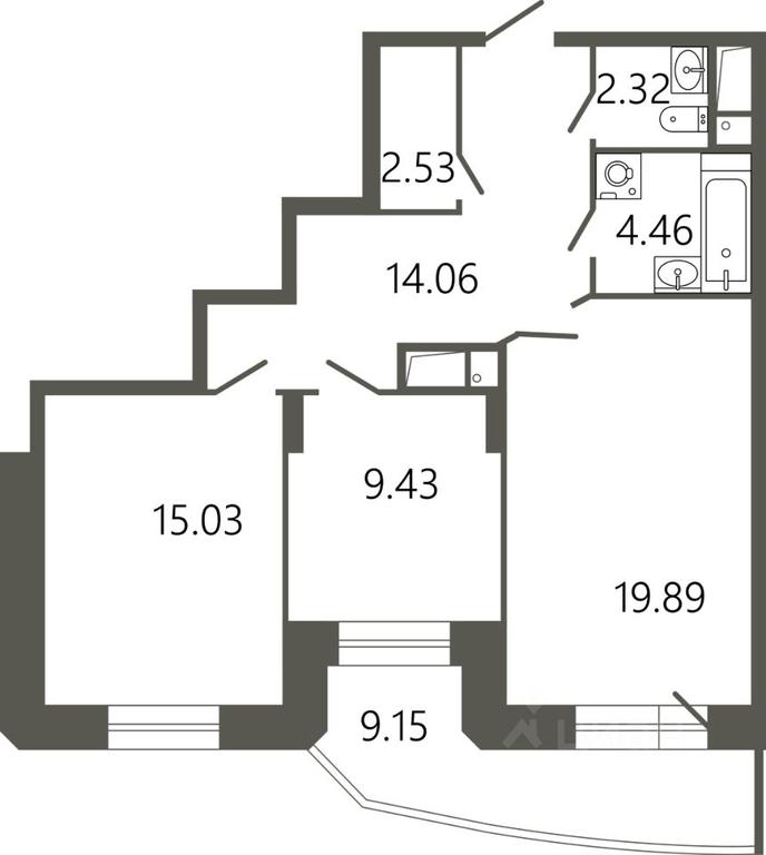 1-BD Apartment Sale, 70.47 sq. m. at Messier 18, Sovetskaya Street, mikrorayon Klimovsk, Podolsk, Moscow Region, Russia #1
