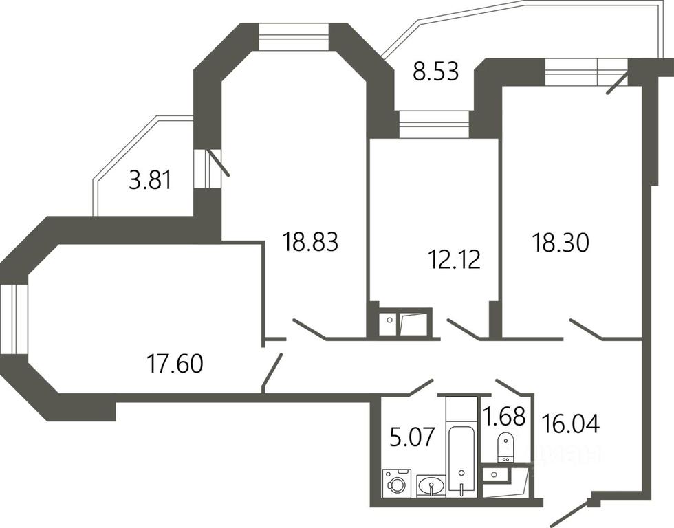 2-BD Apartment Sale, 94.11 sq. m. at Messier 18, Sovetskaya Street, mikrorayon Klimovsk, Podolsk, Moscow Region, Russia #1 2-BD Apartment Sale, 94.11 sq. m. at Messier 18, Sovetskaya Street, mikrorayon Klimovsk, Podolsk, Moscow Region, Russia #1