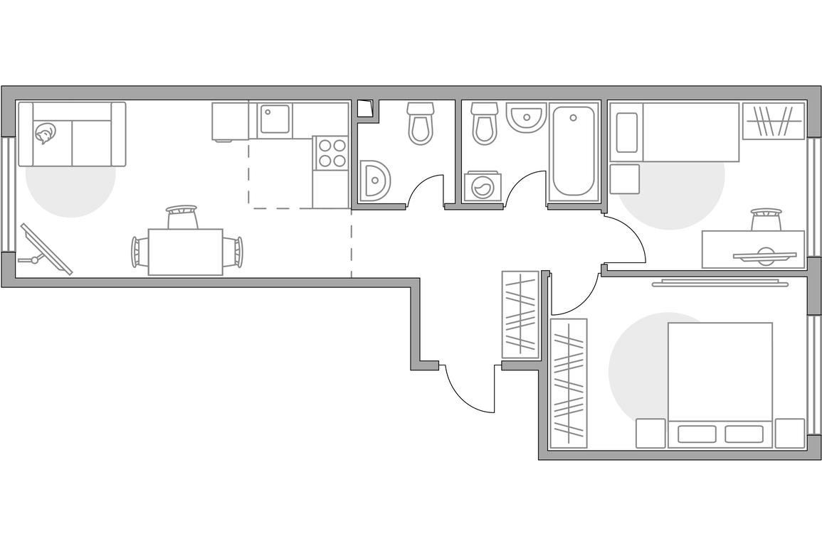 3-BD Apartment Sale, 58.37 sq. m. at BeLuck Kolomenskoe, Kashirskoye Highway, Moscow, Russia #1 3-BD Apartment Sale, 58.37 sq. m. at BeLuck Kolomenskoe, Kashirskoye Highway, Moscow, Russia #1