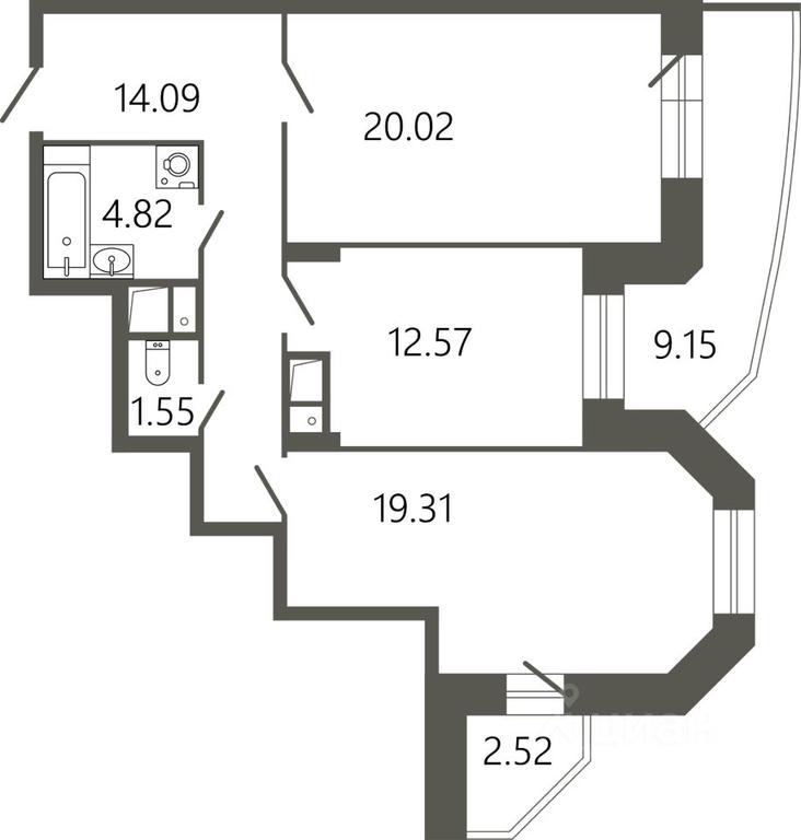 1-BD Apartment Sale, 76.37平方米 at Messier 18, Sovetskaya Street, mikrorayon Klimovsk, Podolsk, Moscow Region, Russia #1 1-BD Apartment Sale, 76.37平方米 at Messier 18, Sovetskaya Street, mikrorayon Klimovsk, Podolsk, Moscow Region, Russia #1