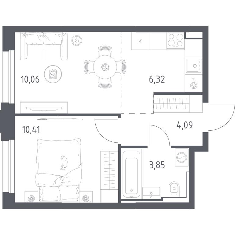 Apartment Sale, 34.73 sq. m. at Kvartal Strogino, zhiloy kompleks Kvartal Strogino, Krasnogorsk, Moscow Region, Russia #1 Apartment Sale, 34.73 sq. m. at Kvartal Strogino, zhiloy kompleks Kvartal Strogino, Krasnogorsk, Moscow Region, Russia #1