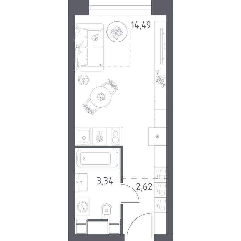 Apartment Sale, 20.5 sq. m. at Perets, Pyatnitskoye Highway, 58, Moscow, Russia #1