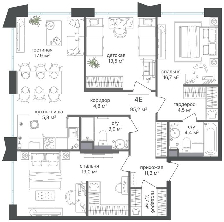3-BD Apartment Sale, 95.2平方米 at Petrovskiy Park II, Stary Petrovsko-Razumovsky Drive, 1/23, Moscow, Russia #1 3-BD Apartment Sale, 95.2平方米 at Petrovskiy Park II, Stary Petrovsko-Razumovsky Drive, 1/23, Moscow, Russia #1