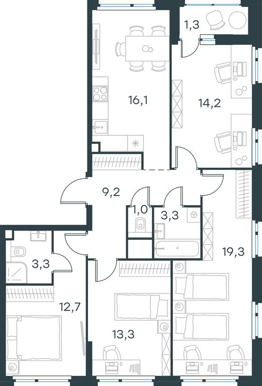 3-BD Apartment Sale, 93.7 sq. m. at Gorod V lesu, Gorod V Lesu Residential Complex, Village of Otradnoye, Krasnogorsk Urban District, Moscow Region, Russia #1 3-BD Apartment Sale, 93.7 sq. m. at Gorod V lesu, Gorod V Lesu Residential Complex, Village of Otradnoye, Krasnogorsk Urban District, Moscow Region, Russia #1