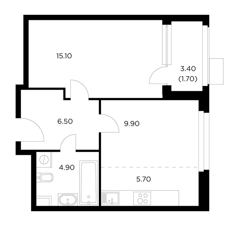 1-BD Apartment Sale, 43.8 sq. m. at Novoe Medvedkovo, Novoe Medvedkovo Residential Complex, mikrorayon 17A, Mytischi, Moscow Region, Russia #1 1-BD Apartment Sale, 43.8 sq. m. at Novoe Medvedkovo, Novoe Medvedkovo Residential Complex, mikrorayon 17A, Mytischi, Moscow Region, Russia #1