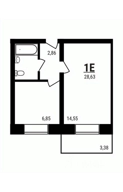 Apartment Sale, 28.63平方米 at Druzhny, mikrorayon Druzhny, rabochiy posyolok Tuchkovo, Ruzskiy City District, Moscow Region, Russia #1