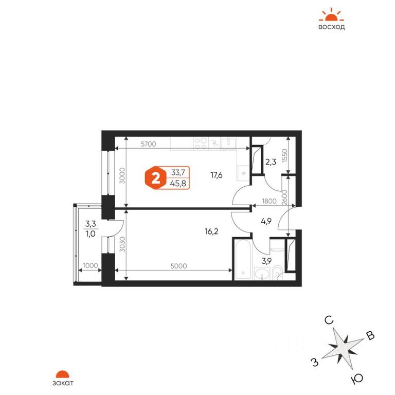 1-BD Apartment Sale, 45.8平方米 at Ideal, Proyektnaya ulitsa, Gagarina Microdistrict, Balashikha, Moscow Region, Russia #1 1-BD Apartment Sale, 45.8平方米 at Ideal, Proyektnaya ulitsa, Gagarina Microdistrict, Balashikha, Moscow Region, Russia #1