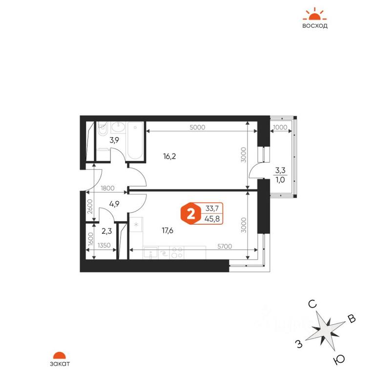 1-BD Apartment Sale, 45.8平方米 at Ideal, Proyektnaya ulitsa, Gagarina Microdistrict, Balashikha, Moscow Region, Russia #1 1-BD Apartment Sale, 45.8平方米 at Ideal, Proyektnaya ulitsa, Gagarina Microdistrict, Balashikha, Moscow Region, Russia #1