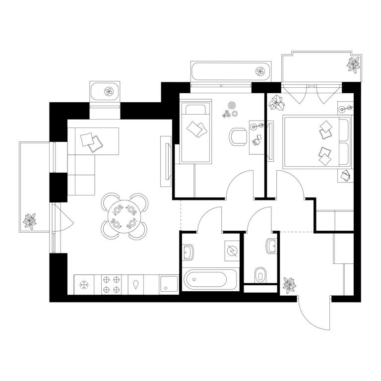 2-BD Apartment Sale, 47.7 sq. m. at Salarevo Park, Salaryevskaya Street, 8к1, Moskovskiy Settlement, Moscow, Russia #1 2-BD Apartment Sale, 47.7 sq. m. at Salarevo Park, Salaryevskaya Street, 8к1, Moskovskiy Settlement, Moscow, Russia #1