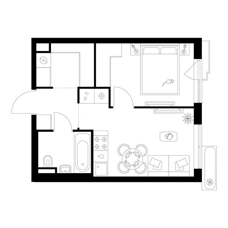 1-BD Apartment Sale, 33.4平方米 at Salarevo Park, Salaryevskaya Street, 8к1, Moskovskiy Settlement, Moscow, Russia #1 1-BD Apartment Sale, 33.4平方米 at Salarevo Park, Salaryevskaya Street, 8к1, Moskovskiy Settlement, Moscow, Russia #1