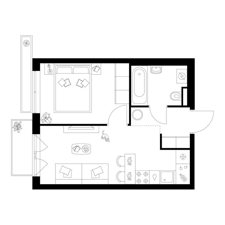 1-BD Apartment Sale, 32.4 sq. m. at Salarevo Park, Salaryevskaya Street, 8к1, Moskovskiy Settlement, Moscow, Russia #1 1-BD Apartment Sale, 32.4 sq. m. at Salarevo Park, Salaryevskaya Street, 8к1, Moskovskiy Settlement, Moscow, Russia #1