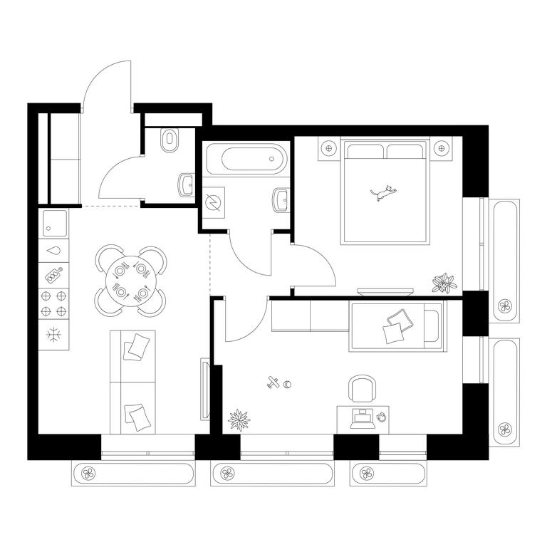 2-BD Apartment Sale, 46.3 sq. m. at Salarevo Park, Salaryevskaya Street, 8к1, Moskovskiy Settlement, Moscow, Russia #1 2-BD Apartment Sale, 46.3 sq. m. at Salarevo Park, Salaryevskaya Street, 8к1, Moskovskiy Settlement, Moscow, Russia #1