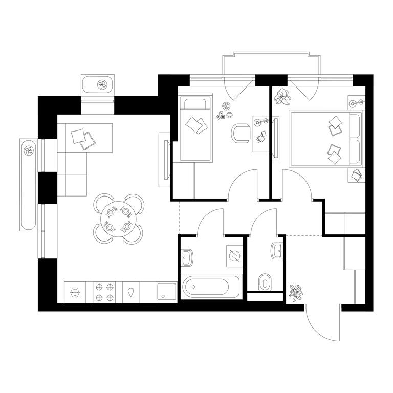 2-BD Apartment Sale, 46.5 sq. m. at Salarevo Park, Salaryevskaya Street, 8к1, Moskovskiy Settlement, Moscow, Russia #1 2-BD Apartment Sale, 46.5 sq. m. at Salarevo Park, Salaryevskaya Street, 8к1, Moskovskiy Settlement, Moscow, Russia #1
