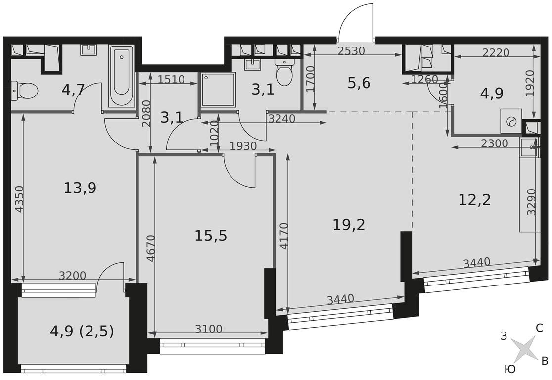 3-BD Apartment Sale, 84.7 sq. m. at Rotterdam, Varshavskoye Highway, 37Ак1с2, Moscow, Russia #2