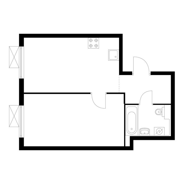 1-BD Apartment Sale, 40.9 sq. m. at Liublinskiy Park, Lyublinskaya Street, 78к2, Moscow, Russia #1