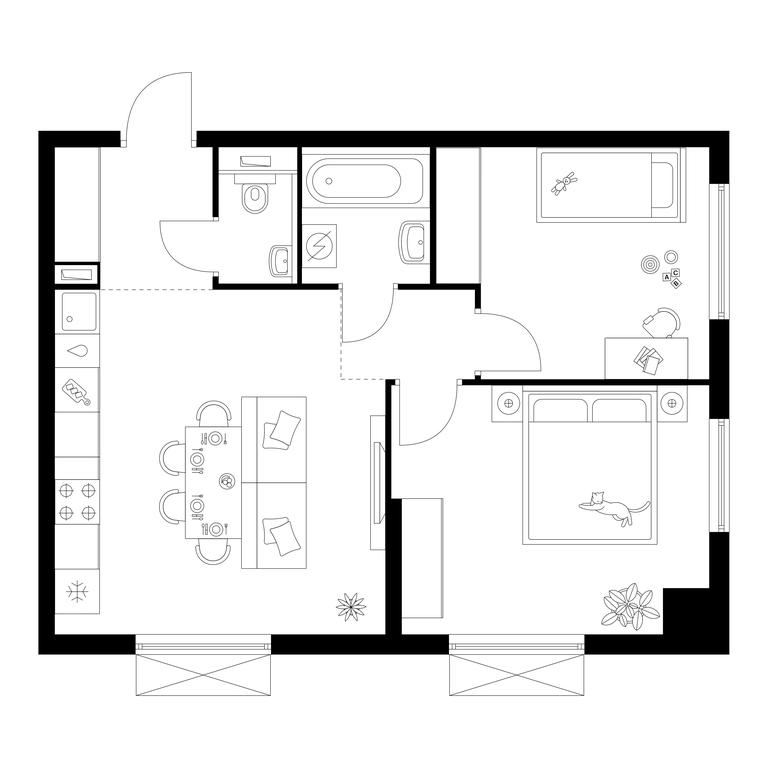 2-BD Apartment Sale, 54.1平方米 at Tomilinskiy Bulvar, Novaya Street, 1, Kotelniki, Moscow Region, Russia #1 2-BD Apartment Sale, 54.1平方米 at Tomilinskiy Bulvar, Novaya Street, 1, Kotelniki, Moscow Region, Russia #1