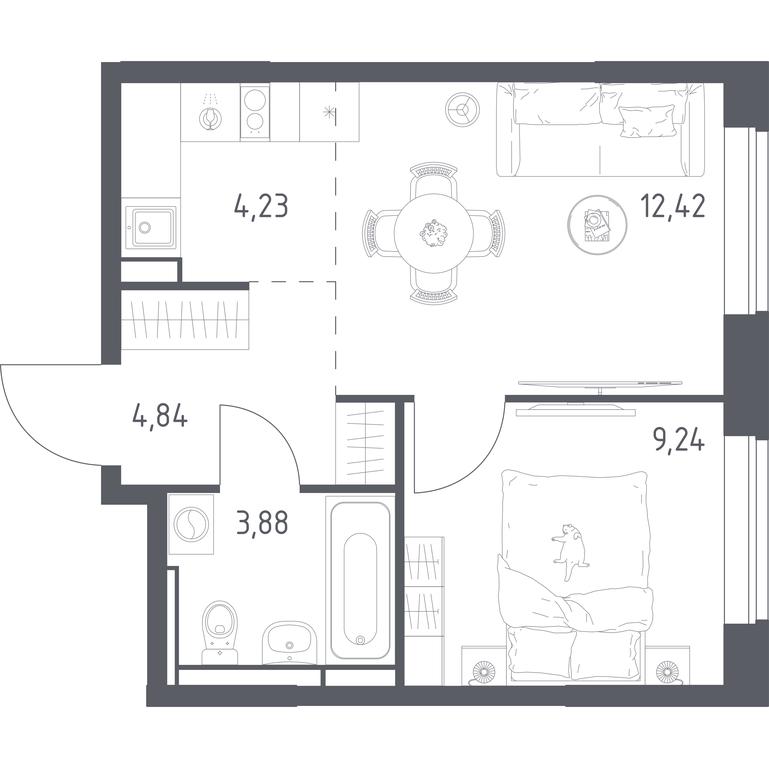 Apartment Sale, 34.61 sq. m. at Pribrezhnyi Park, Pribrezhniy Park Residential Complex, Village of Yam, Domodedovo City District, Moscow Region, Russia #1 Apartment Sale, 34.61 sq. m. at Pribrezhnyi Park, Pribrezhniy Park Residential Complex, Village of Yam, Domodedovo City District, Moscow Region, Russia #1
