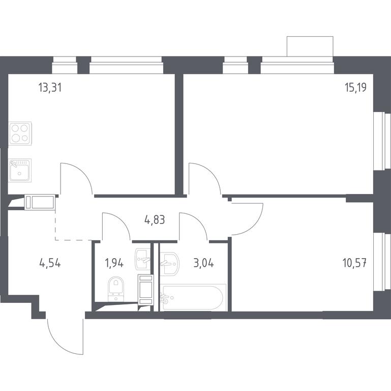 1-BD Apartment Sale, 53.42 sq. m. at Piatnitskie Luga, Pyatnitskoye Highway, 2, derevnya Yurlovo, Solnechnogorsk City District, Moscow Region, Russia #1 1-BD Apartment Sale, 53.42 sq. m. at Piatnitskie Luga, Pyatnitskoye Highway, 2, derevnya Yurlovo, Solnechnogorsk City District, Moscow Region, Russia #1