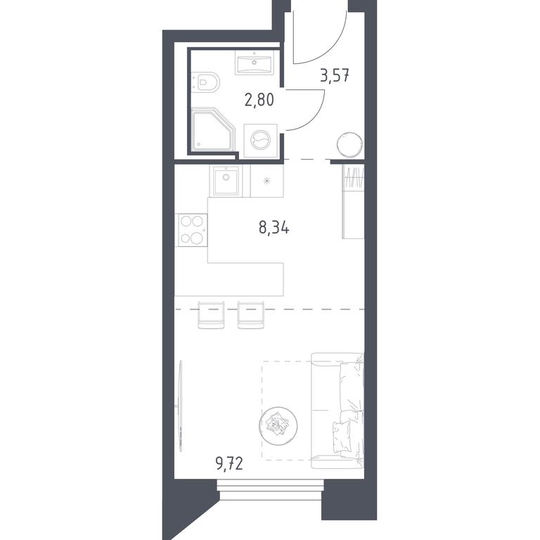 Apartment Sale, 24.43平方米 at Sputnik, Lipovoy Roschi Street, 1к4, derevnya Razdory, Odintsovskiy City District, Moscow Region, Russia #1 Apartment Sale, 24.43平方米 at Sputnik, Lipovoy Roschi Street, 1к4, derevnya Razdory, Odintsovskiy City District, Moscow Region, Russia #1