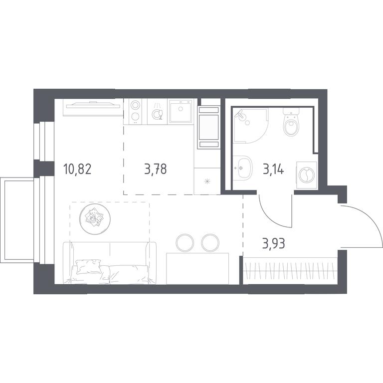 Apartment Sale, 21.67平方米 at Tomilino Park, 1-y kvartal, posyolok Zhilino-1, Lubertsy City District, Moscow Region, Russia #1 Apartment Sale, 21.67平方米 at Tomilino Park, 1-y kvartal, posyolok Zhilino-1, Lubertsy City District, Moscow Region, Russia #1