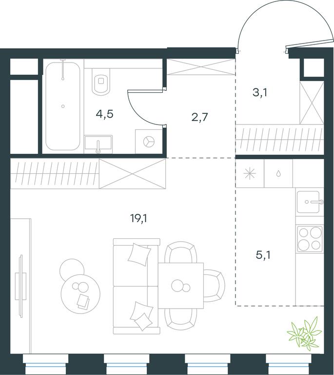 Apartment Sale, 34.5 sq. m. at Level Seligerskaya, Ilmenskiy Drive, 12, Moscow, Russia #1 Apartment Sale, 34.5 sq. m. at Level Seligerskaya, Ilmenskiy Drive, 12, Moscow, Russia #1