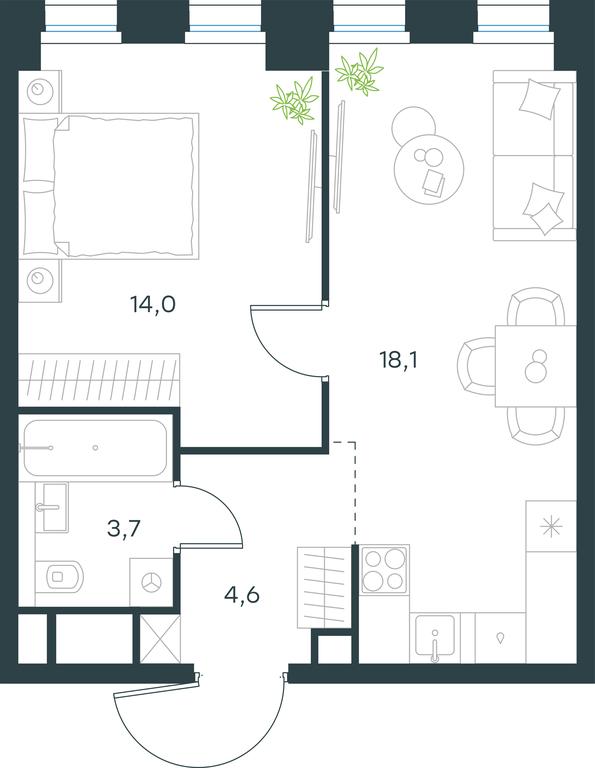 Apartment Sale, 40.4 sq. m. at Level Seligerskaya, Ilmenskiy Drive, 12, Moscow, Russia #1 Apartment Sale, 40.4 sq. m. at Level Seligerskaya, Ilmenskiy Drive, 12, Moscow, Russia #1