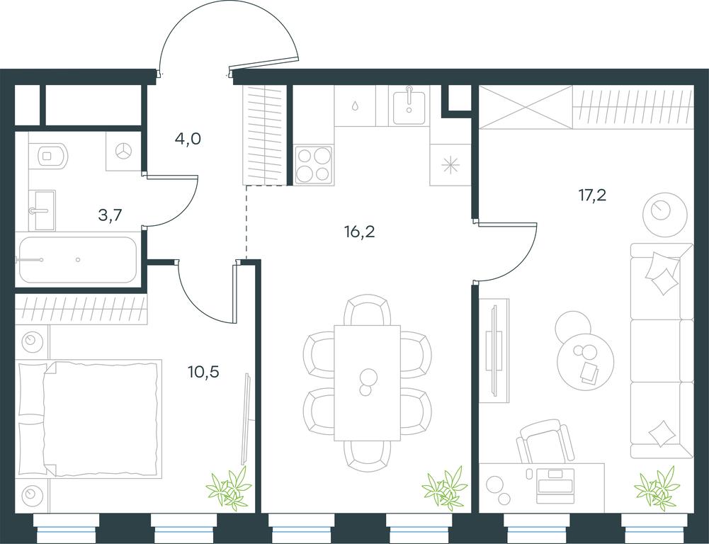 1-BD Apartment Sale, 51.6 sq. m. at Level Seligerskaya, Ilmenskiy Drive, 12, Moscow, Russia #1 1-BD Apartment Sale, 51.6 sq. m. at Level Seligerskaya, Ilmenskiy Drive, 12, Moscow, Russia #1