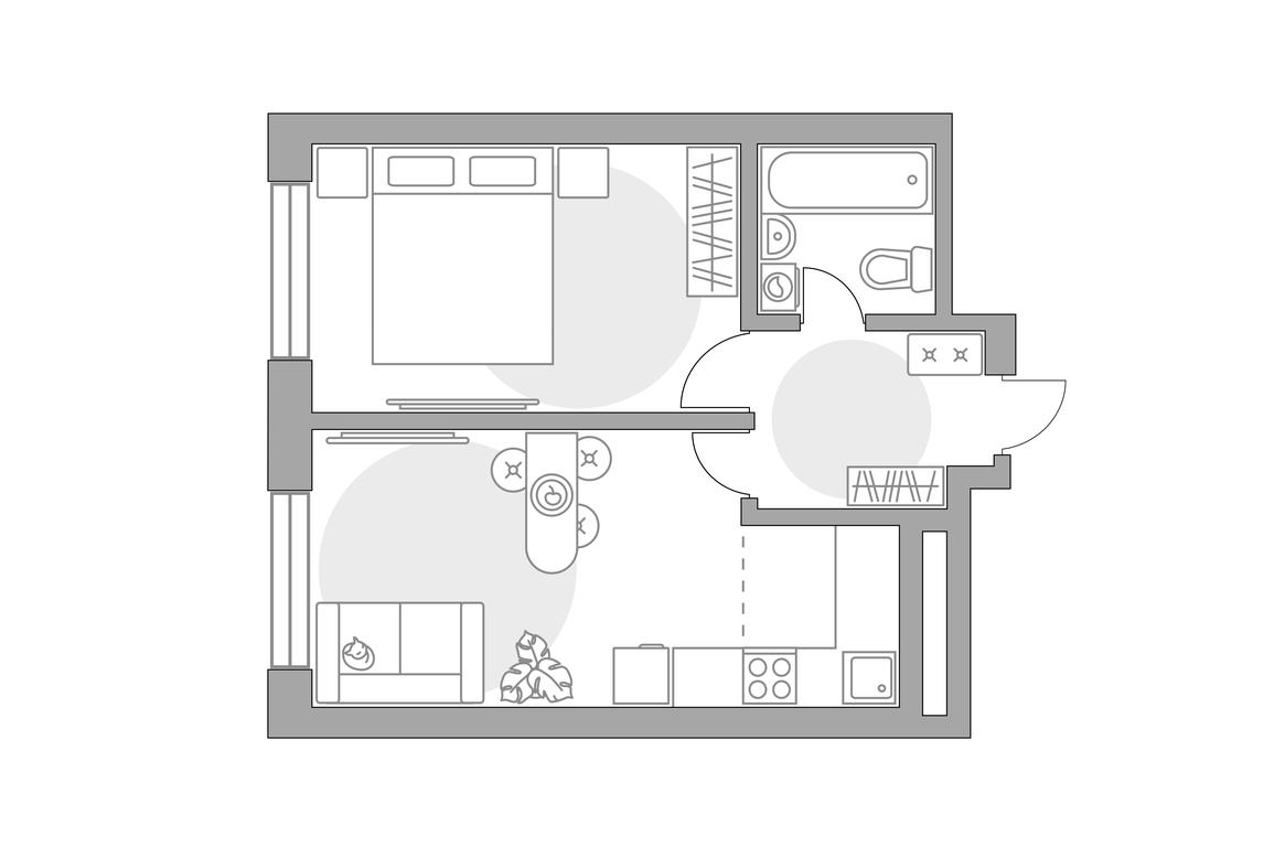 2-BD Apartment Sale, 35.21 sq. m. at Ilinois, Ilyinskiy Blind Alley, 1с1, Krasnogorsk, Moscow Region, Russia #1