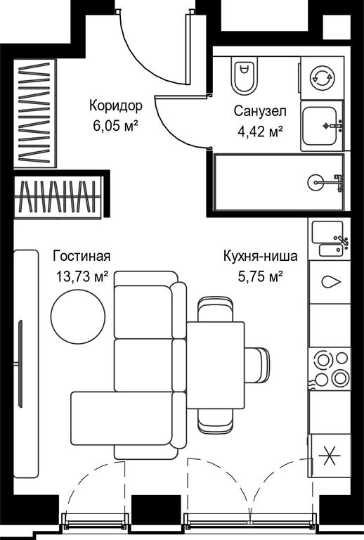 Apartment Sale, 29.95 sq. m. at Seliger City, Ilmenskiy Drive, 14к3, Moscow, Russia #2 Apartment Sale, 29.95 sq. m. at Seliger City, Ilmenskiy Drive, 14к3, Moscow, Russia #2