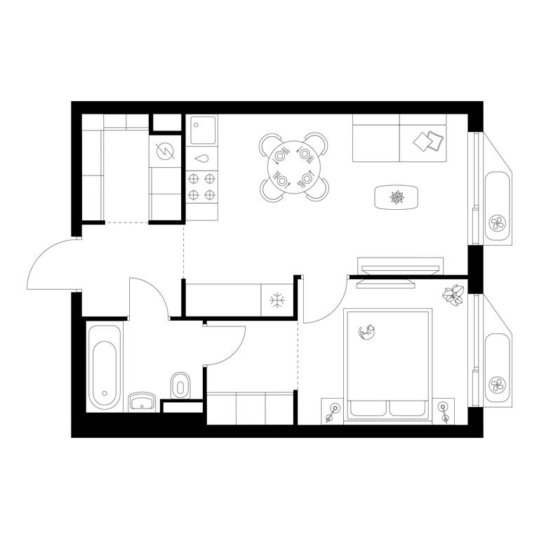 1-BD Apartment Sale, 38.8 sq. m. at Altufevskoe 53, Алтуфьевское шоссе, 53с11, Москва, Россия #1 1-BD Apartment Sale, 38.8 sq. m. at Altufevskoe 53, Алтуфьевское шоссе, 53с11, Москва, Россия #1