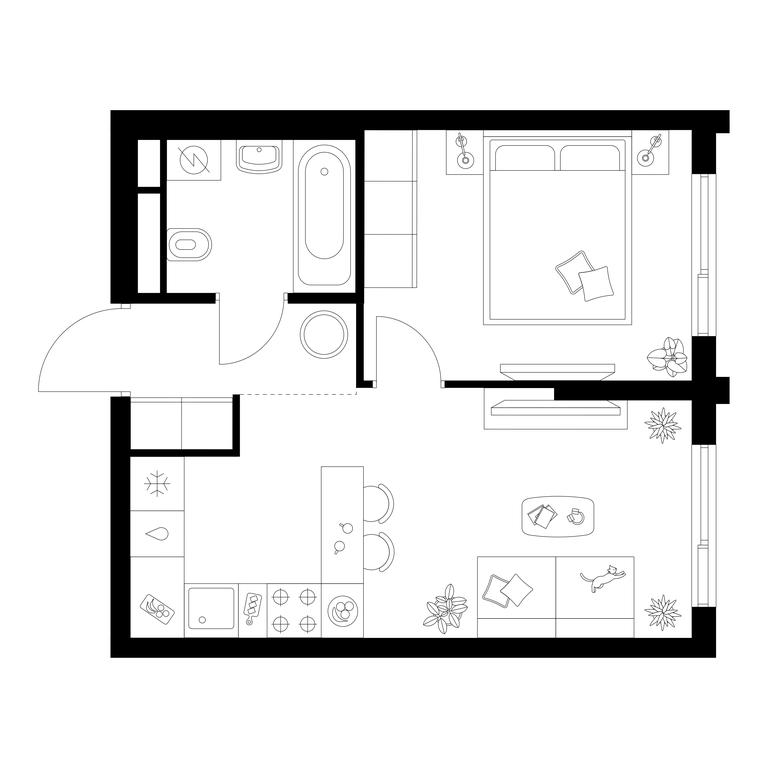 1-BD Apartment Sale, 33 sq. m. at Altufevskoe 53, Алтуфьевское шоссе, 53с11, Москва, Россия #1 1-BD Apartment Sale, 33 sq. m. at Altufevskoe 53, Алтуфьевское шоссе, 53с11, Москва, Россия #1