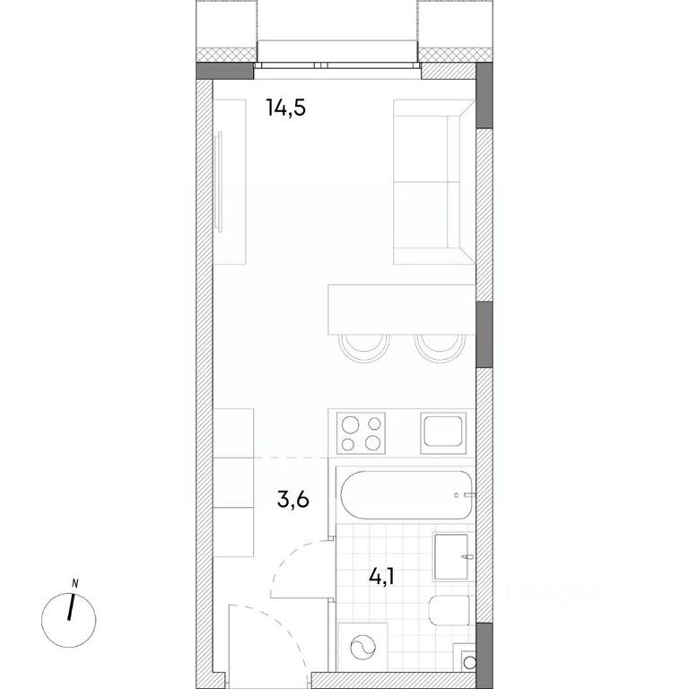 Apartment Sale, 22.2 sq. m. at Wellbe (Vellbi), Aleksandrovka Street, Zelenograd, Moscow, Russia #1