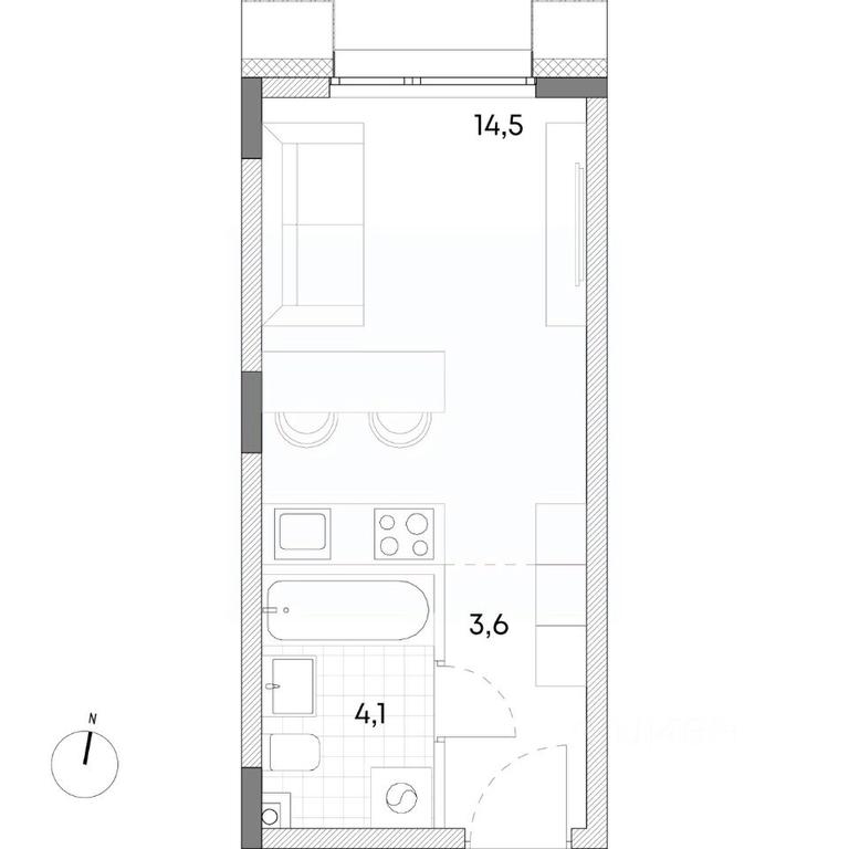 Apartment Sale, 22.2 sq. m. at Wellbe (Vellbi), Aleksandrovka Street, Zelenograd, Moscow, Russia #1
