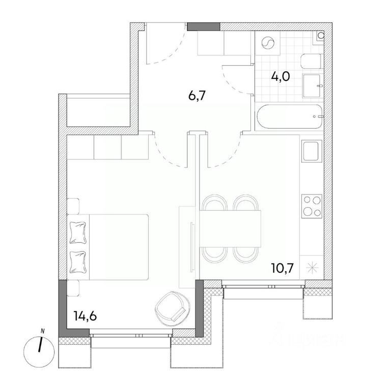 Apartment Sale, 36 sq. m. at Wellbe (Vellbi), Aleksandrovka Street, Zelenograd, Moscow, Russia #1