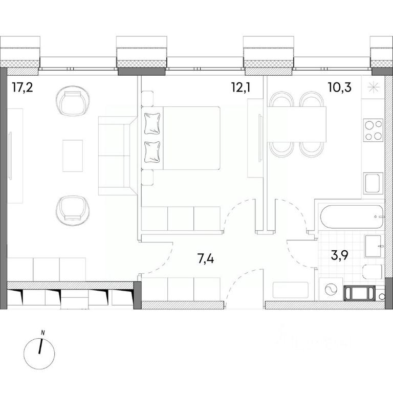 1-BD Apartment Sale, 50.9平方米 at Wellbe (Vellbi), Aleksandrovka Street, Zelenograd, Moscow, Russia #1 1-BD Apartment Sale, 50.9平方米 at Wellbe (Vellbi), Aleksandrovka Street, Zelenograd, Moscow, Russia #1