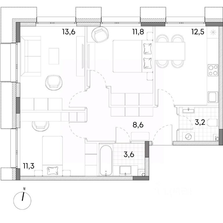 2-BD Apartment Sale, 64.6 sq. m. at Wellbe (Vellbi), Aleksandrovka Street, Zelenograd, Moscow, Russia #1 2-BD Apartment Sale, 64.6 sq. m. at Wellbe (Vellbi), Aleksandrovka Street, Zelenograd, Moscow, Russia #1