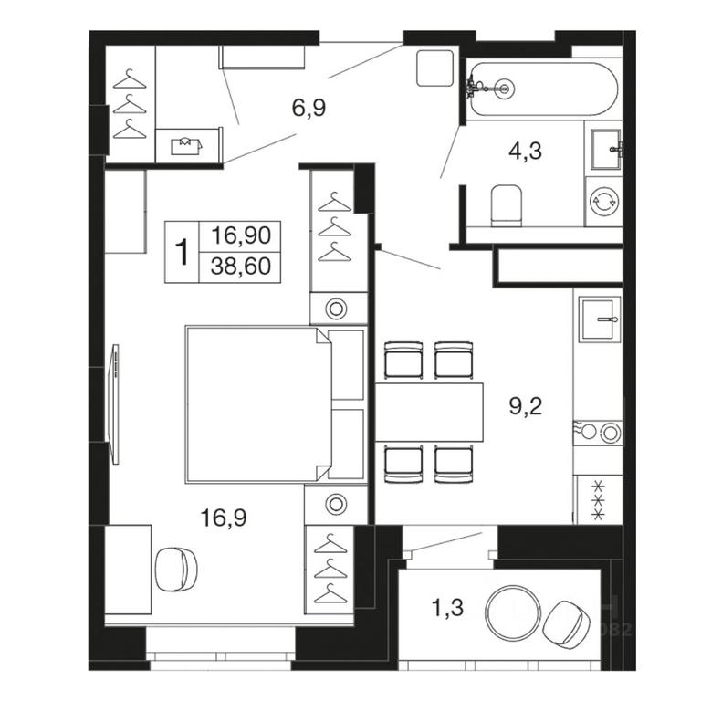 Apartment Sale, 38.6 sq. m. at Vremena goda, Proletarskaya ulitsa, Aprelevka, Naro-Fominskiy City District, Moscow Region, Russia #1 Apartment Sale, 38.6 sq. m. at Vremena goda, Proletarskaya ulitsa, Aprelevka, Naro-Fominskiy City District, Moscow Region, Russia #1