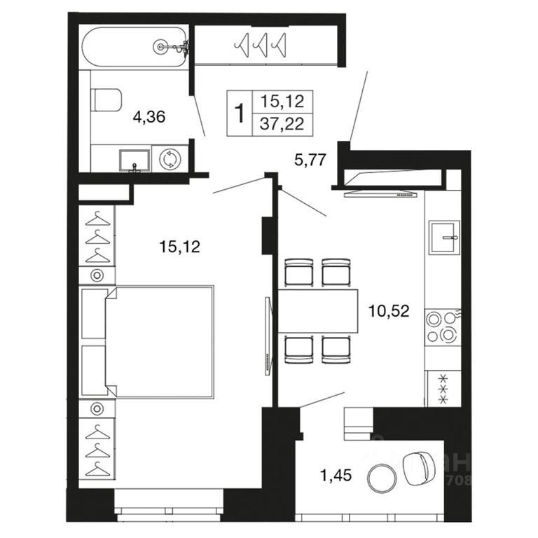 Apartment Sale, 37.22 sq. m. at Vremena goda, Proletarskaya ulitsa, Aprelevka, Naro-Fominskiy City District, Moscow Region, Russia #1 Apartment Sale, 37.22 sq. m. at Vremena goda, Proletarskaya ulitsa, Aprelevka, Naro-Fominskiy City District, Moscow Region, Russia #1